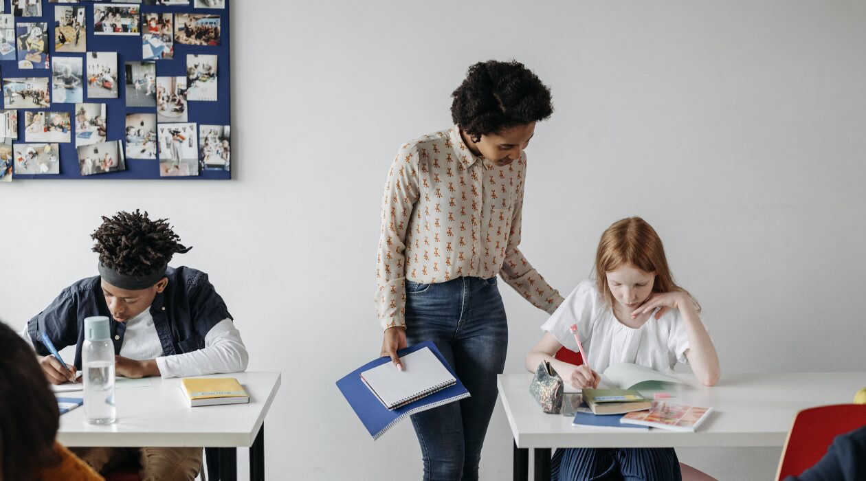 teacher helping